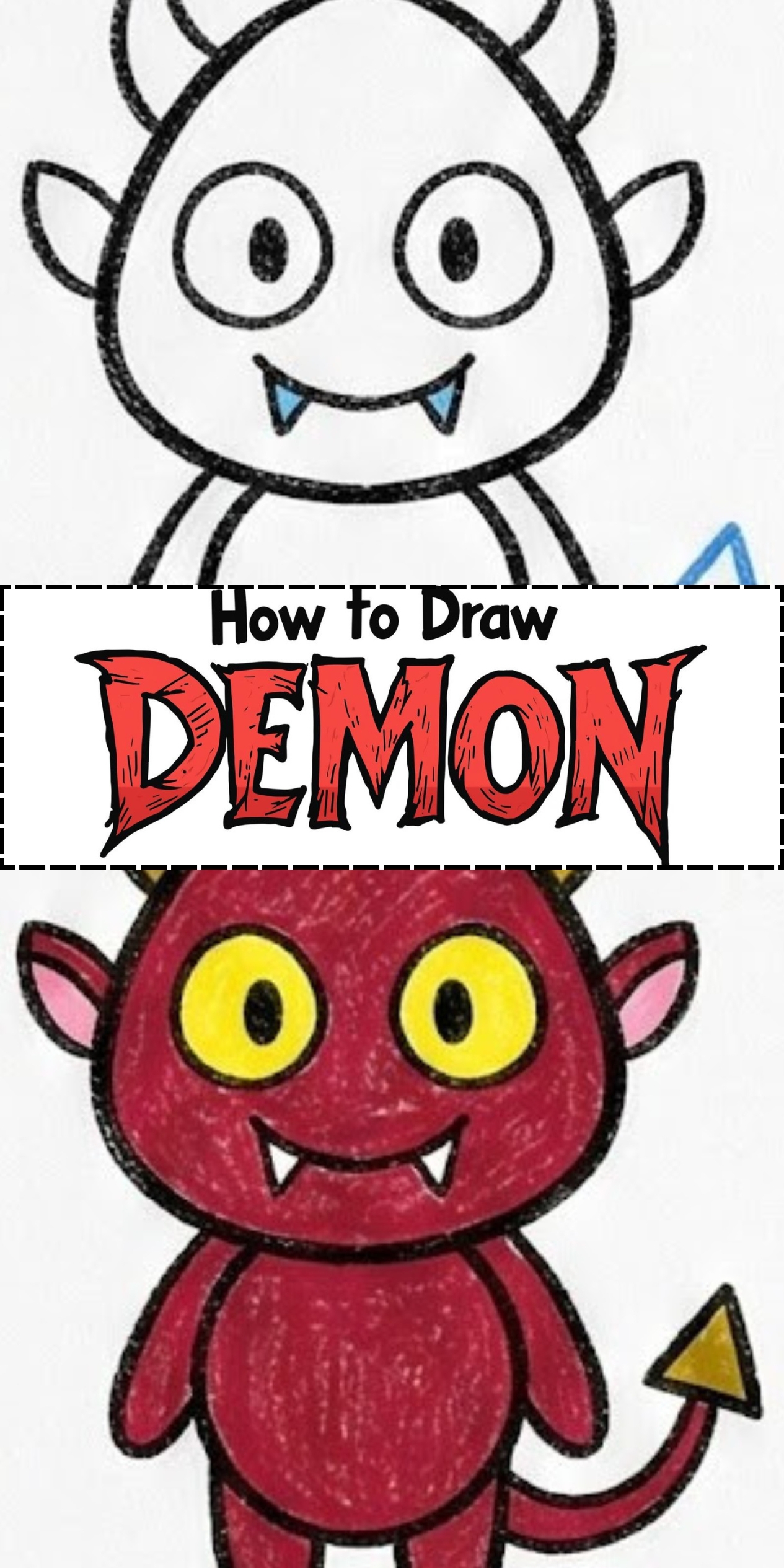 How to Draw a Cute Demon Drawing Step by Step