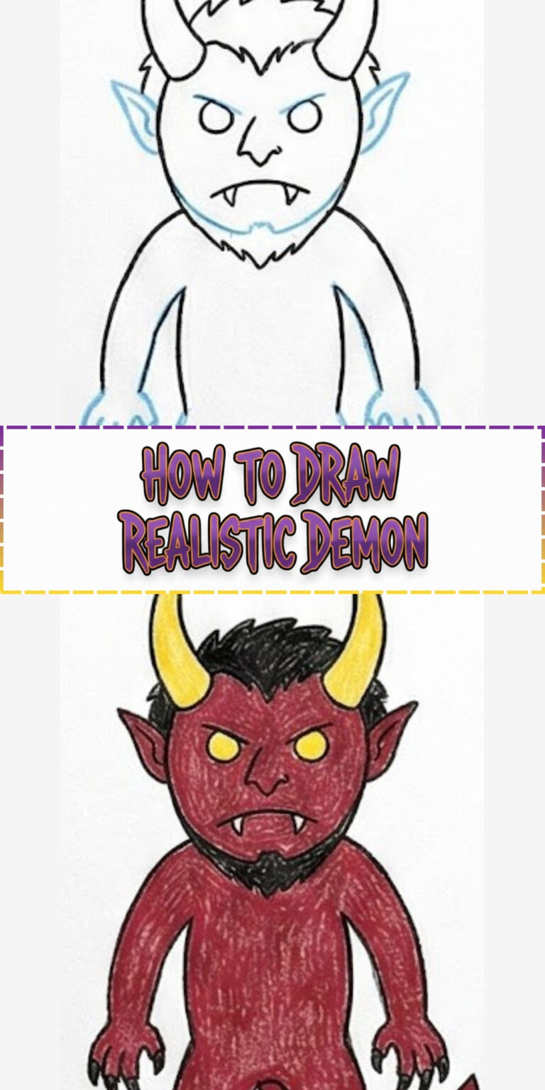 Realistic Demon Drawing Tutorial From Simple Shapes to a Fierce Finish