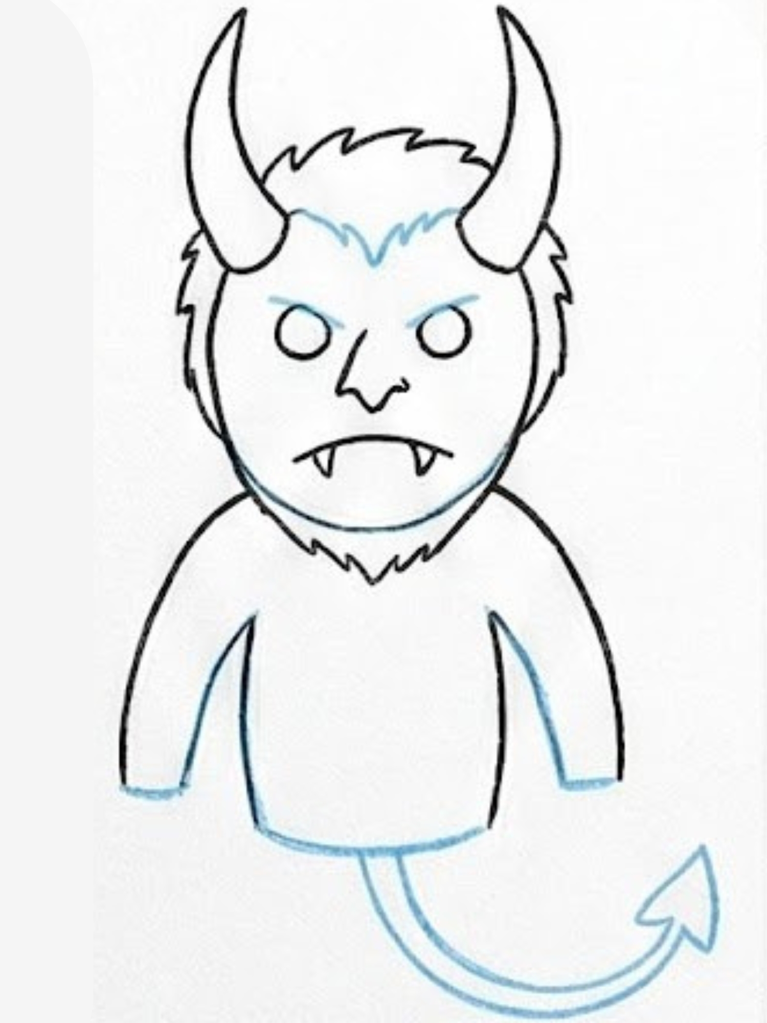 Realistic Demon Drawing Tutorial From Simple Shapes to a Fierce Finish