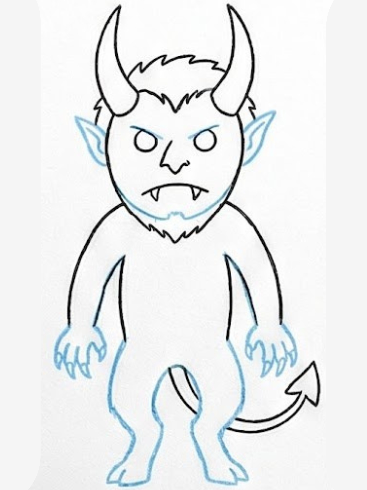 Realistic Demon Drawing Tutorial From Simple Shapes to a Fierce Finish
