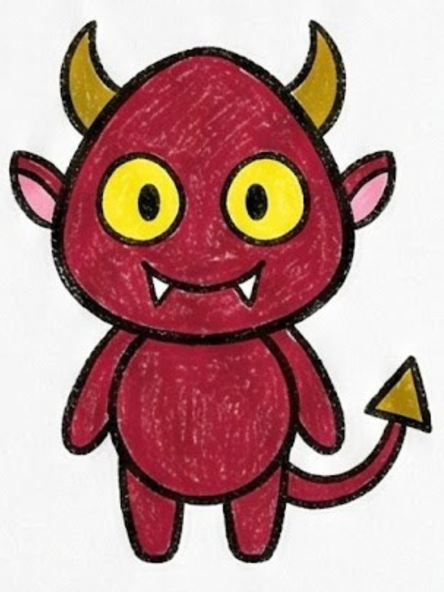How to Draw a Cute Demon Drawing Step by Step