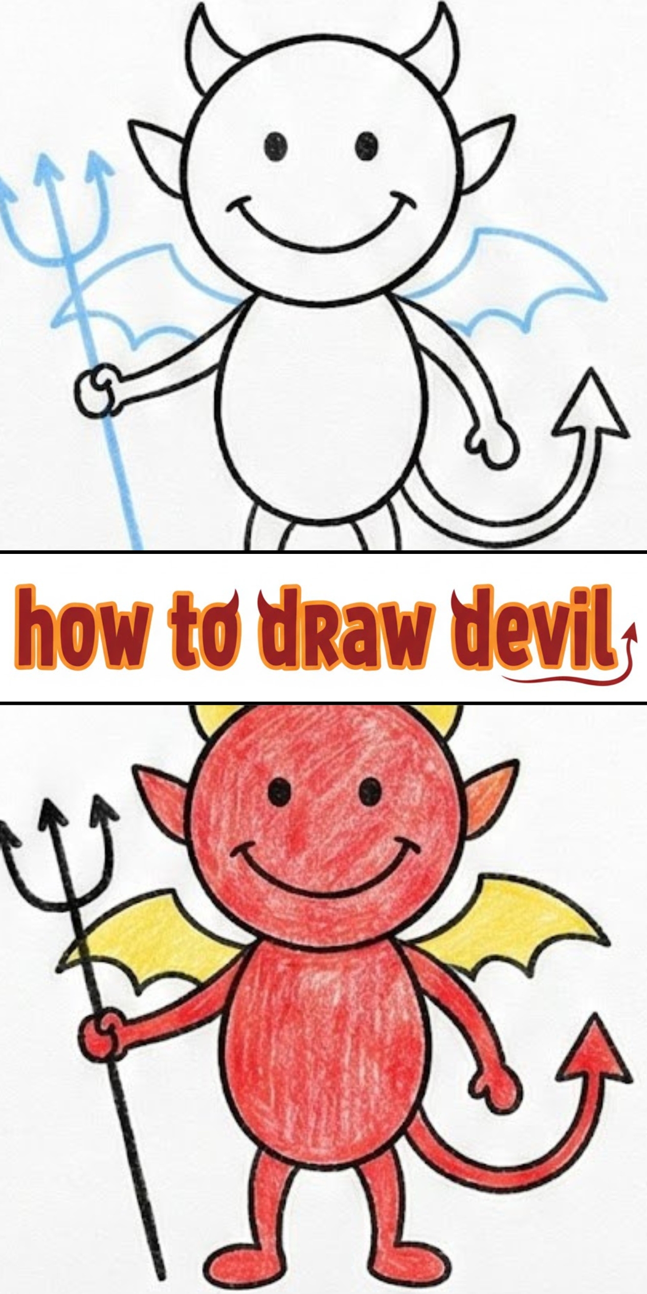 Devil Base Draw Devil Drawing Step-by-Step Guide for Beginners