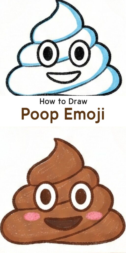 How to Draw a 3D Poop Emoji Step by Step for Beginners