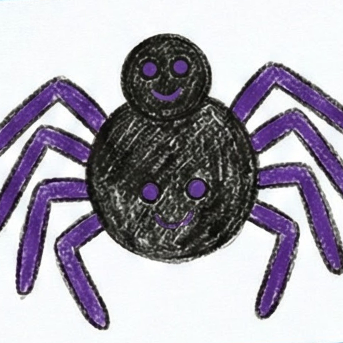 Spider Simple Sketch Spider Drawing: Easy Step by Step Spider Sketch for Kids