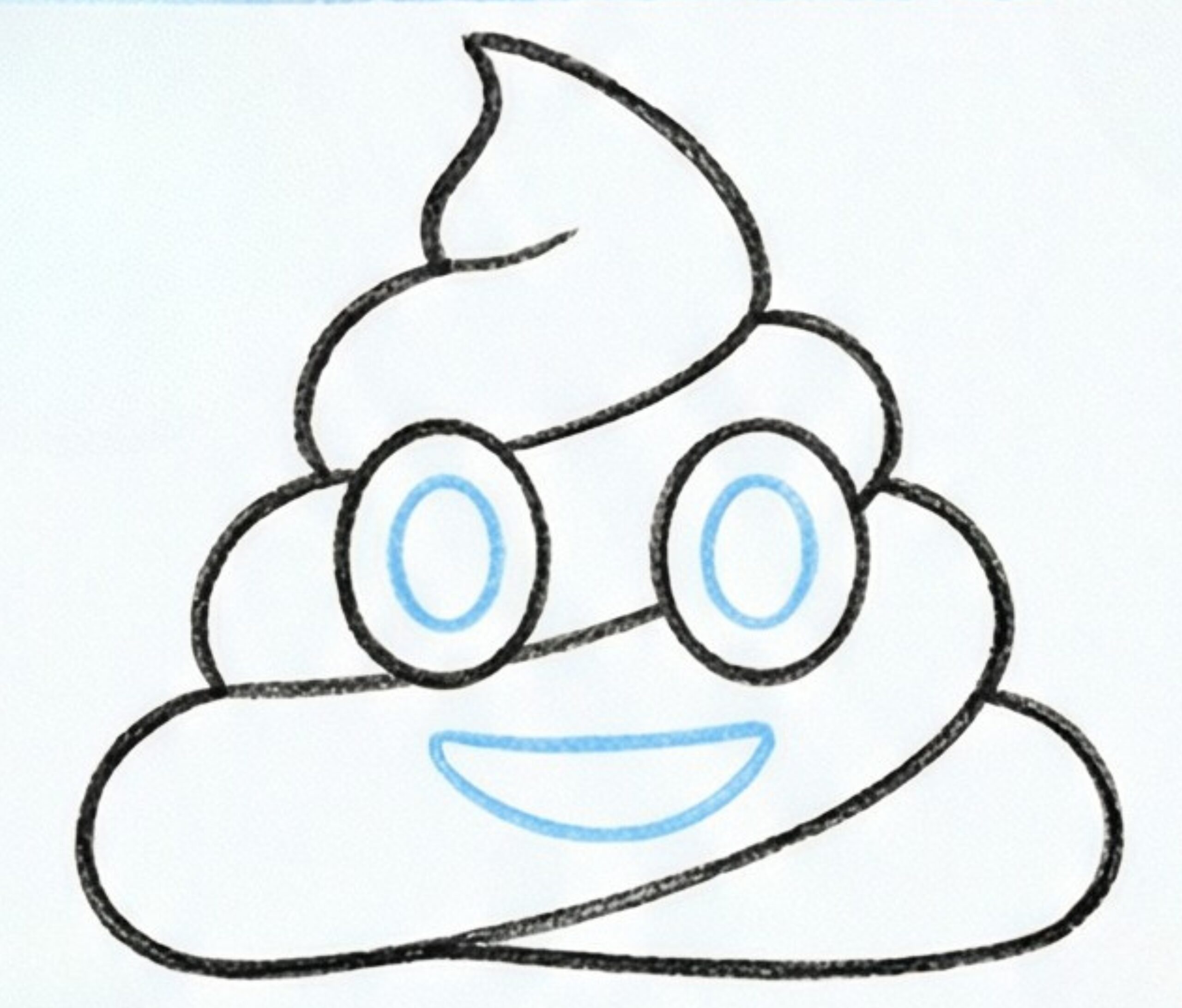How to Draw a Rainbow Poop Emoji Step by Step