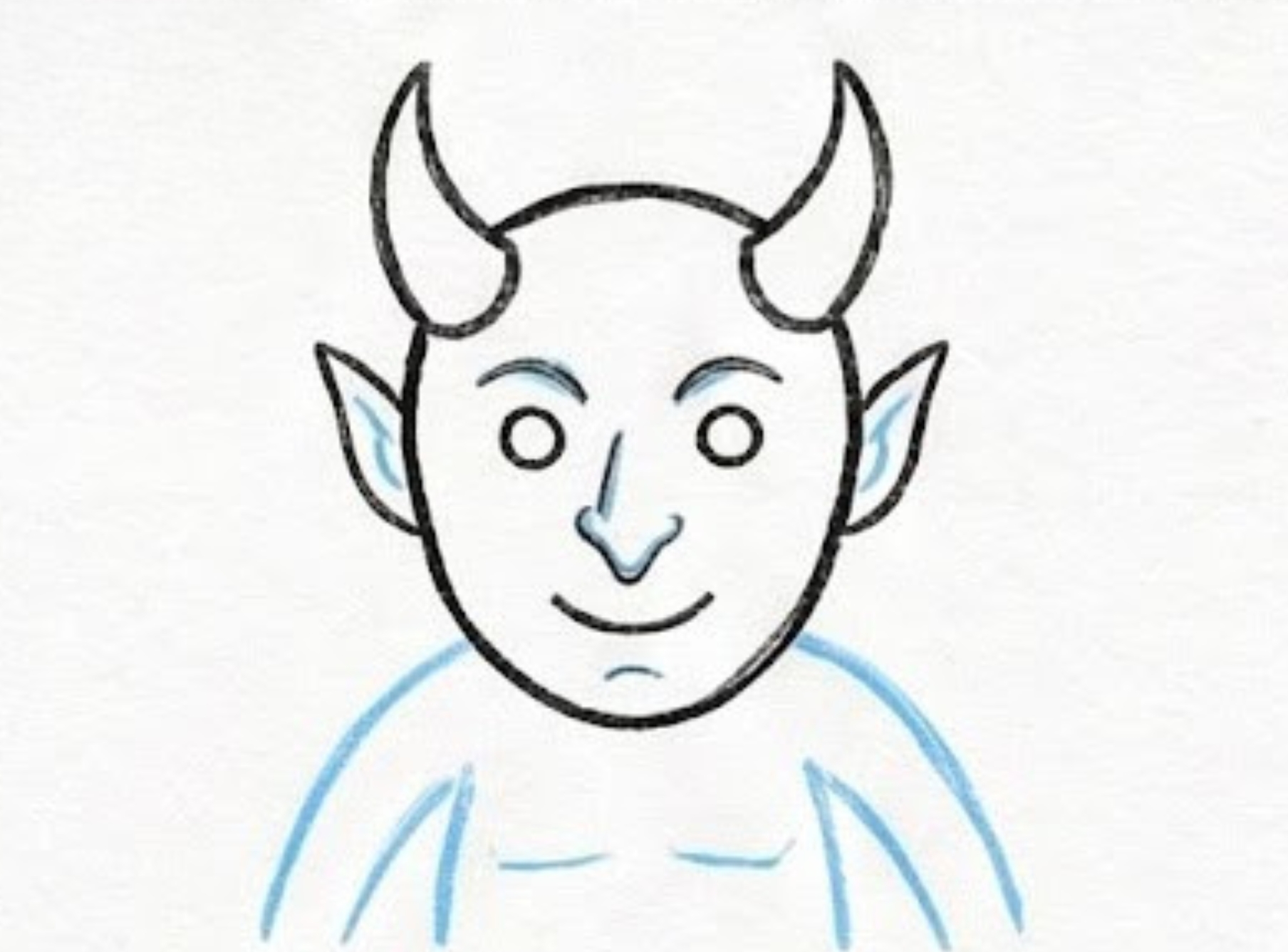 Realistic Devil Drawing Step by Step for Artists Who Love Dark Detail