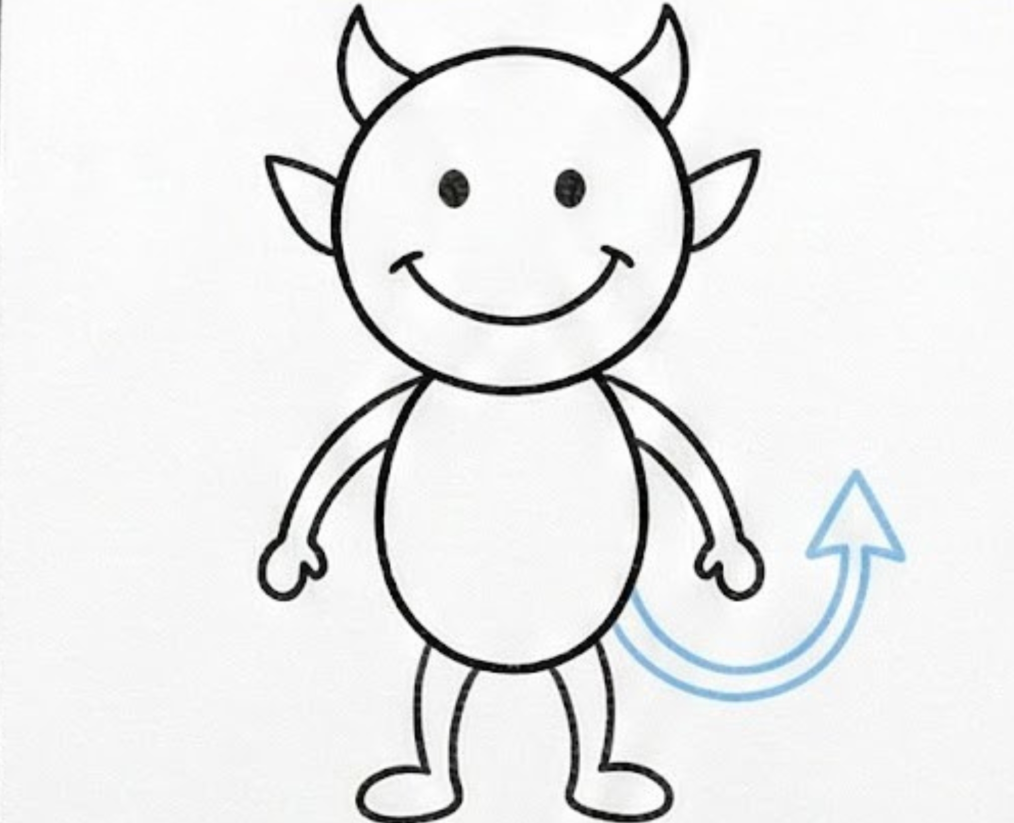 Devil Drawing Step-by-Step Guide for Beginners