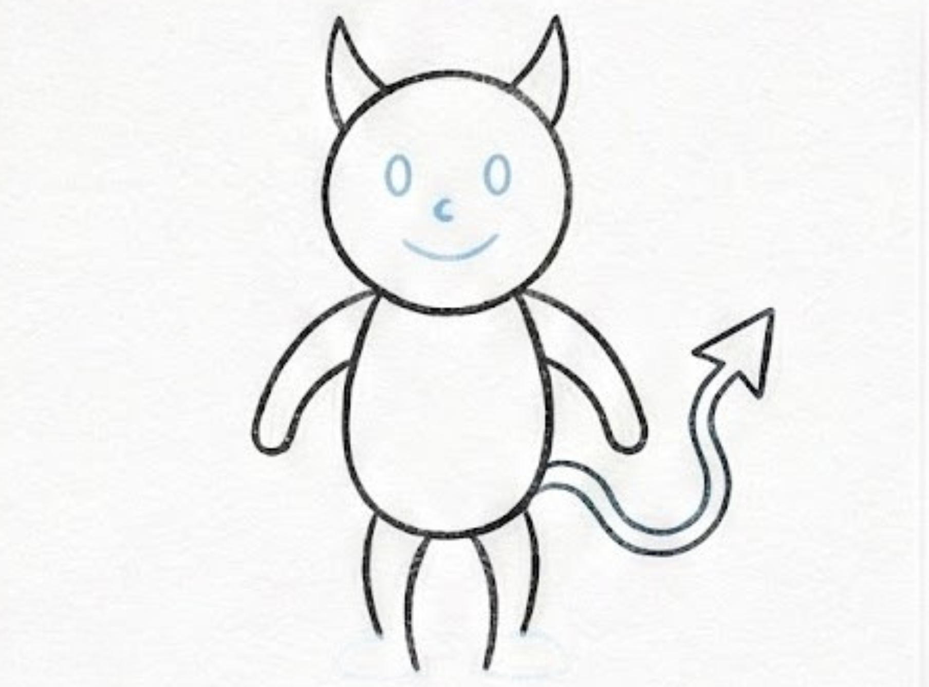 Easy Devil Drawing for Beginners: A Cute Step-by-Step Guide Anyone Can ...