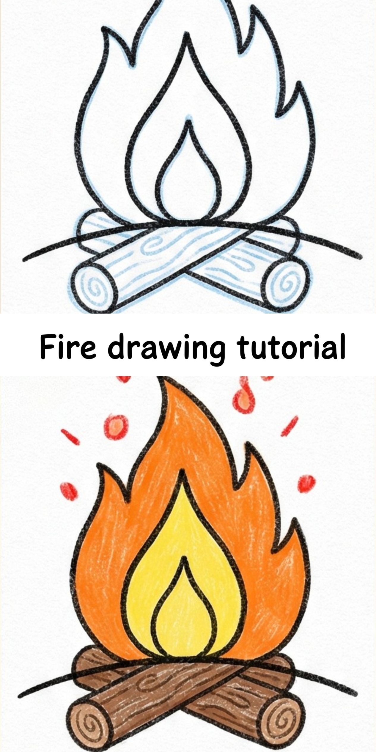 Fire Drawing Tutorial: How to Sketch