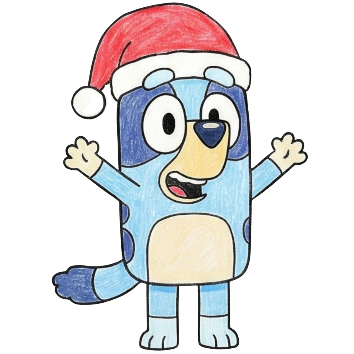 Easy Bluey Drawing Step by Step Tutorials