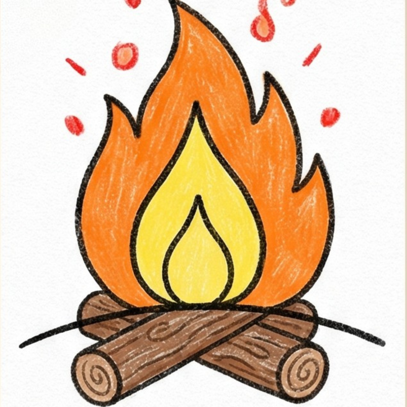 Fire Drawing Tutorial: How to Sketch
