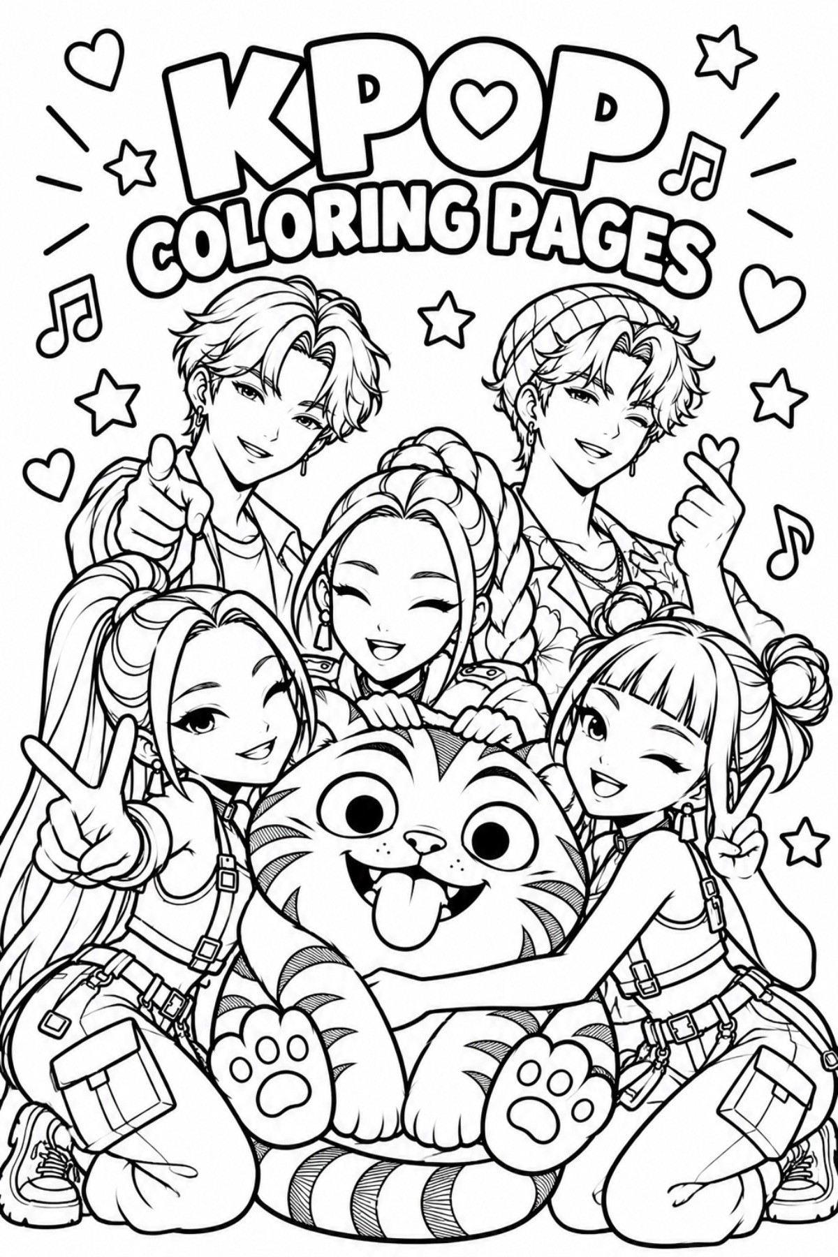 10 Kpop Coloring Pages Printable for Music Fans